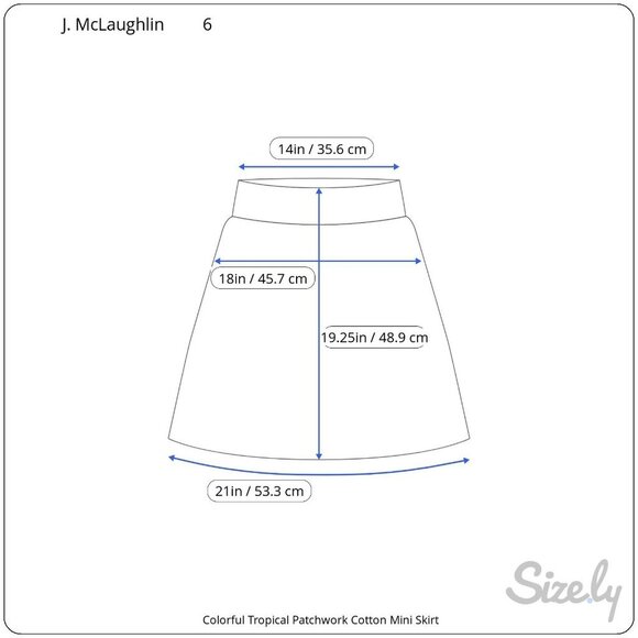 J. Mclaughlin Colorful Tropical Patchwork Preppy Cotton Mini Skirt Size 6 - Picture 6 of 6